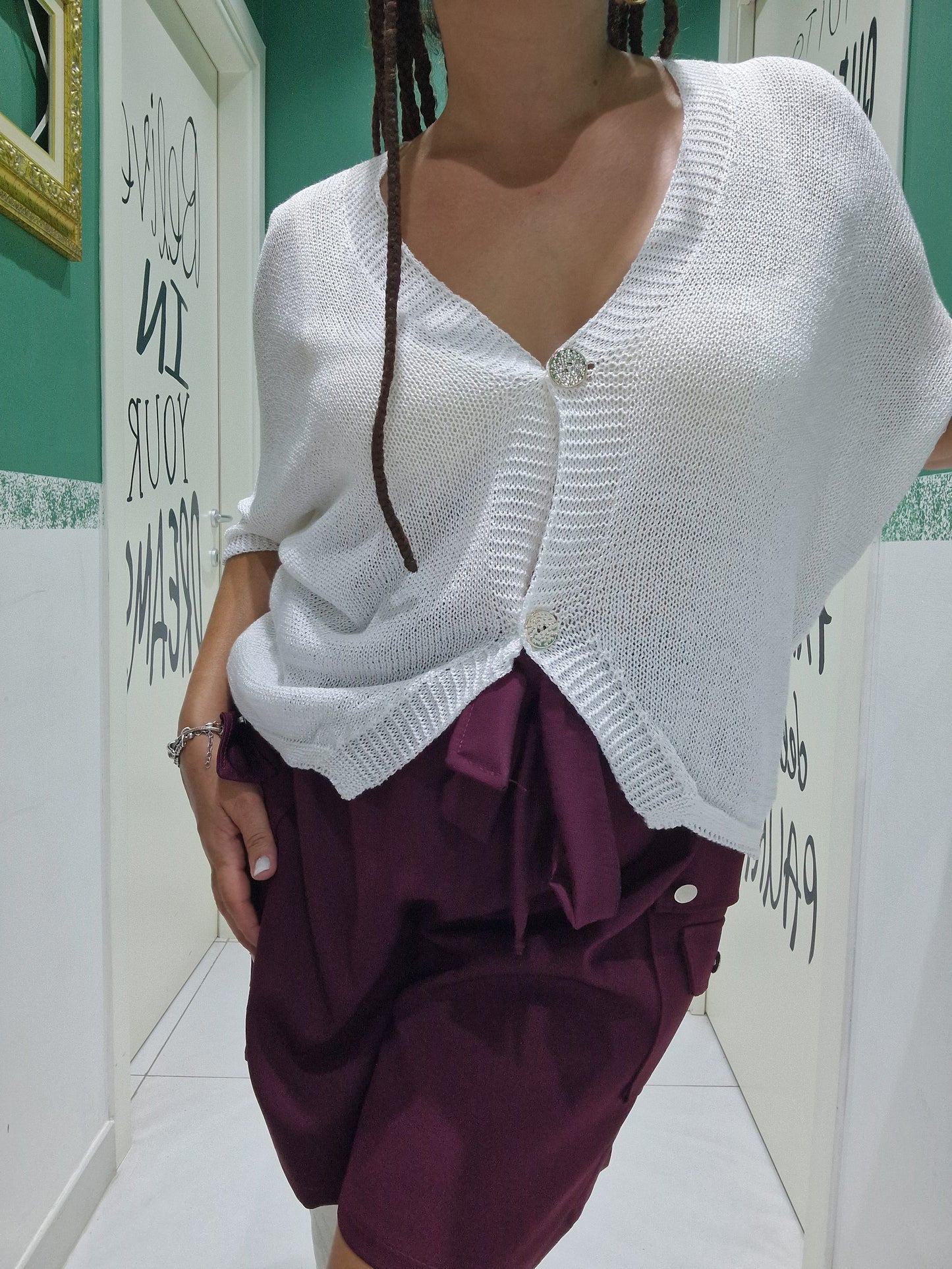 Cardigan in filo