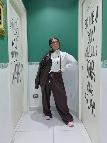 Pantalone bicolore oversize