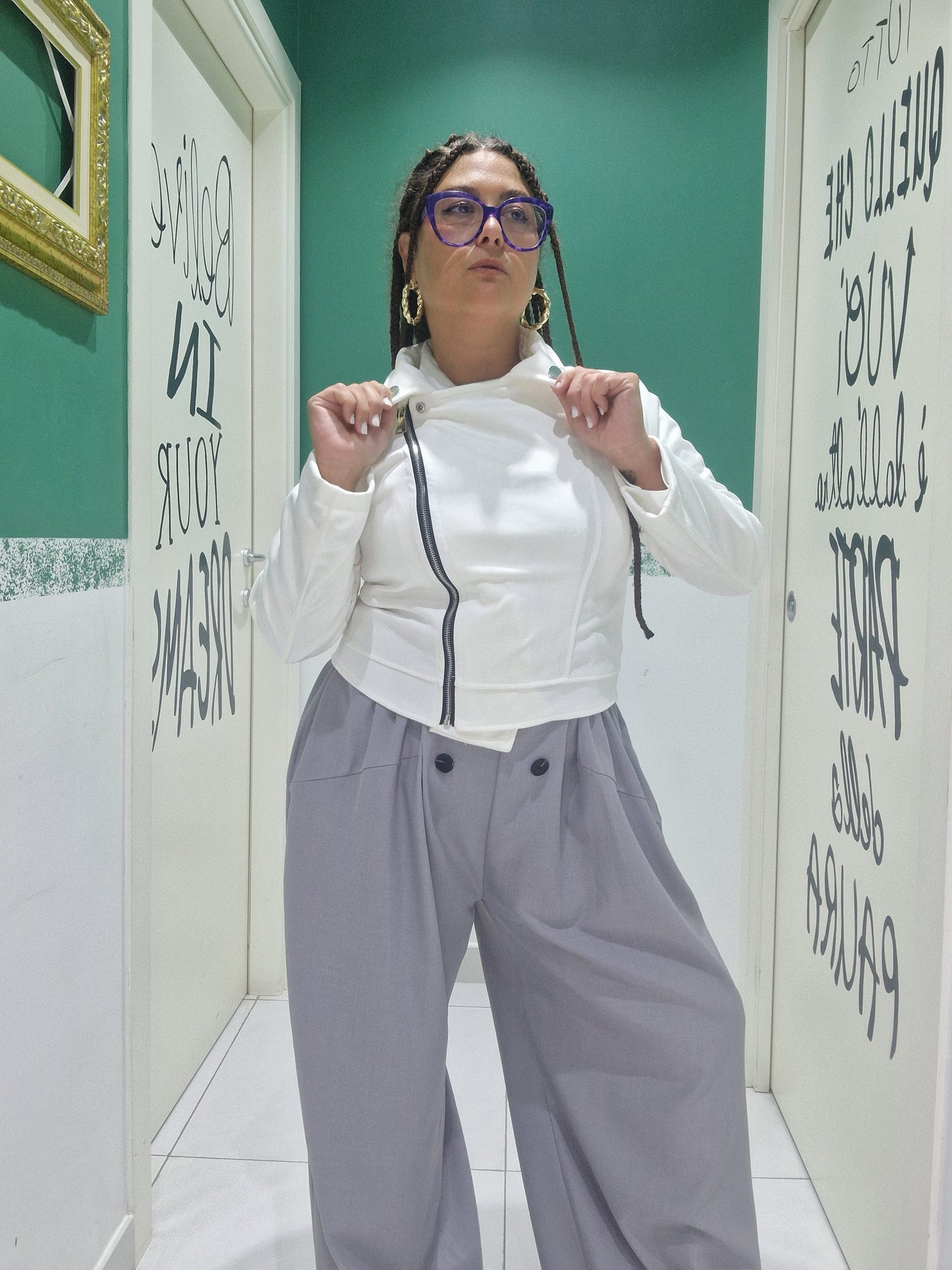 Chiodo in simil camoscio