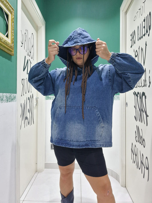 Felpa in denim
