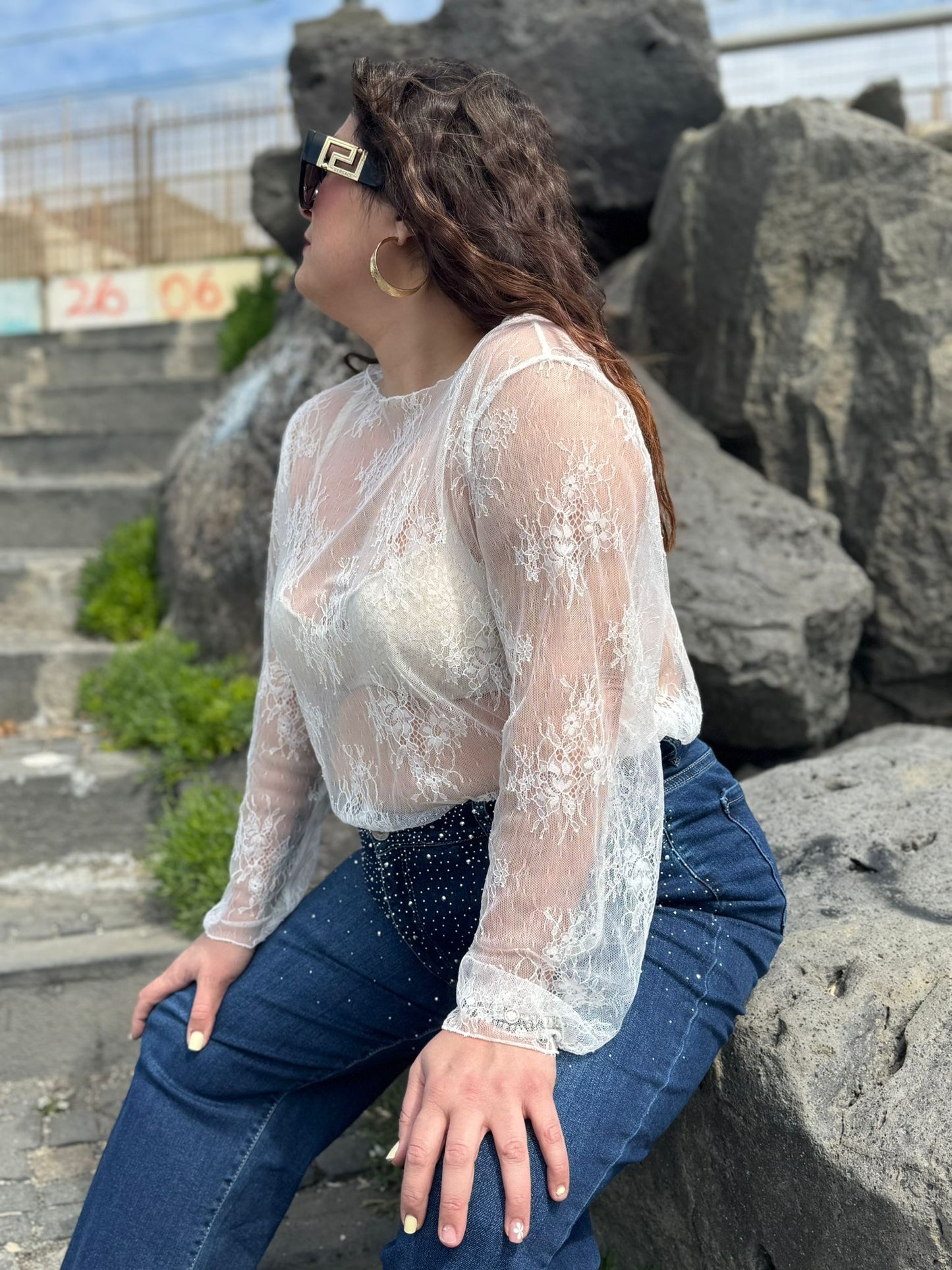 Maglia merletto Bambi